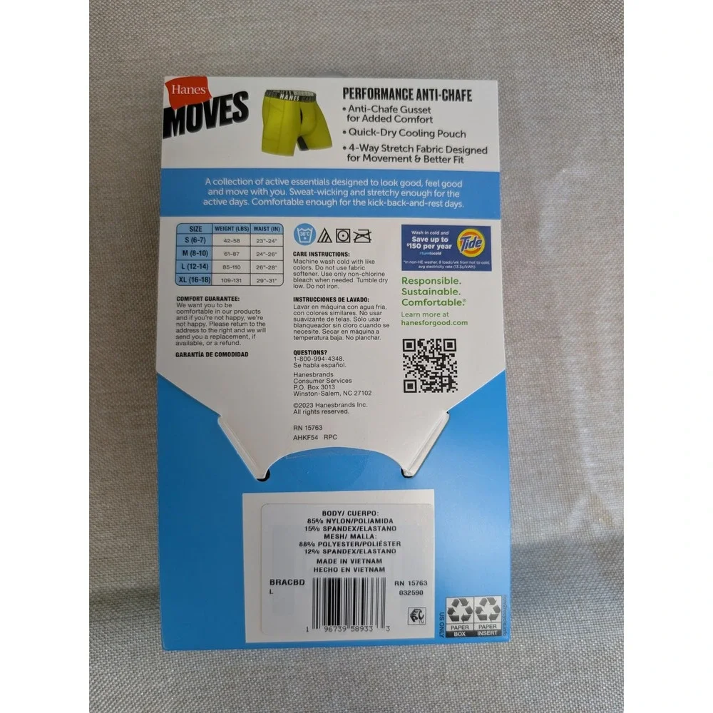Hanes moves performance